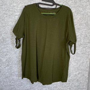 Universal Standard Split Sleeve Tee Rex in Olive, US Size M (18-20) GUC